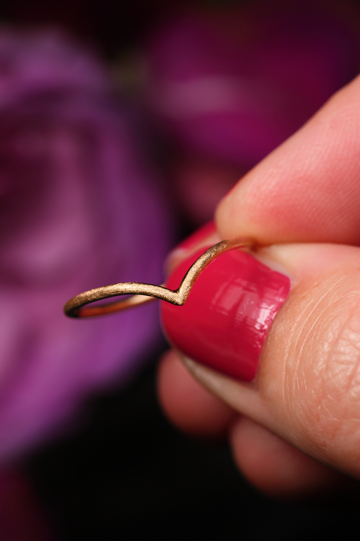 ROSALINA Boho Stapelring · 18 kt Roségold · Satin Finish · alle Ringgrössen erhältlich