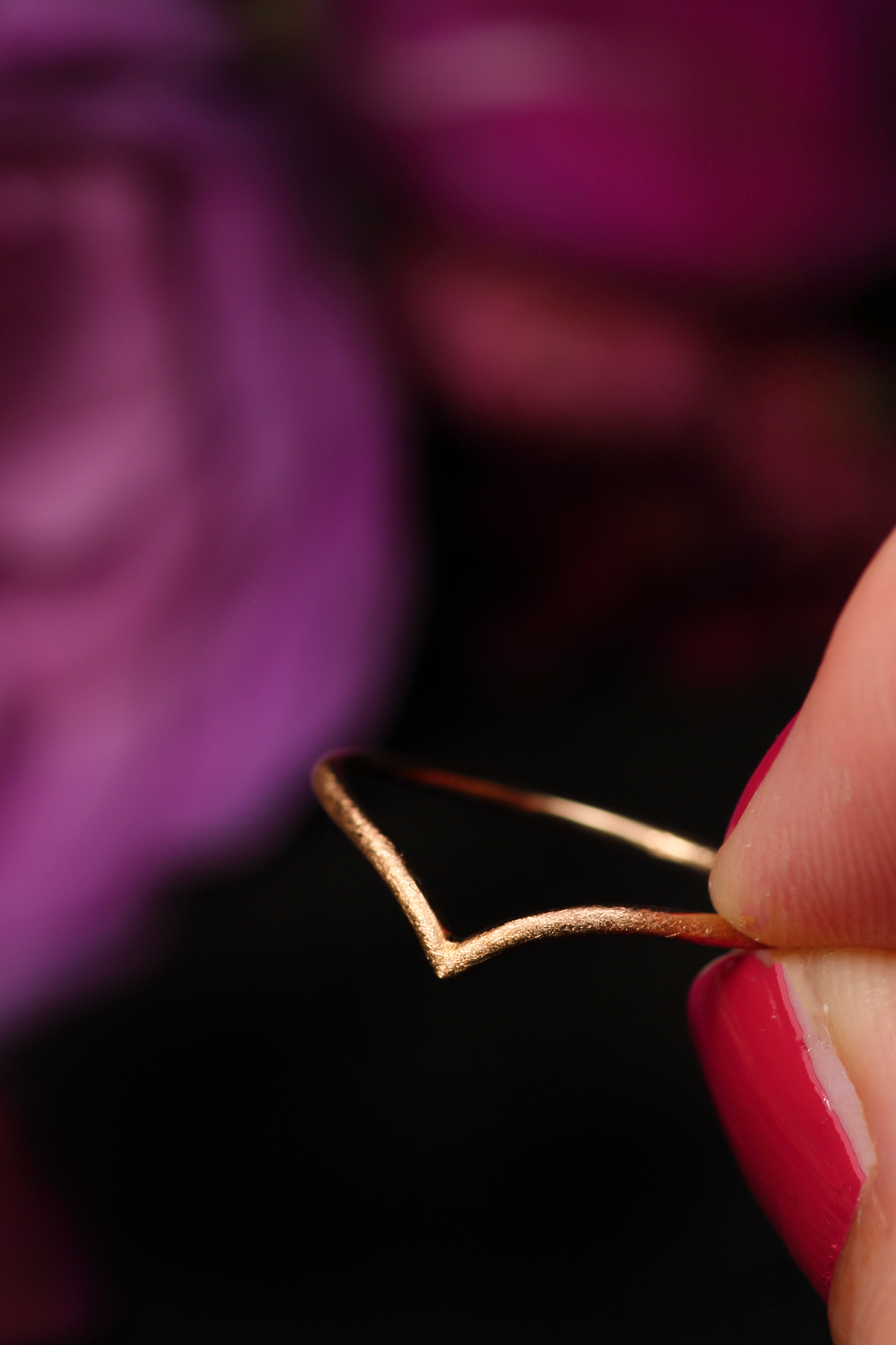 ROSALINA Boho Stapelring · 18 kt Roségold · Satin Finish · alle Ringgrössen erhältlich