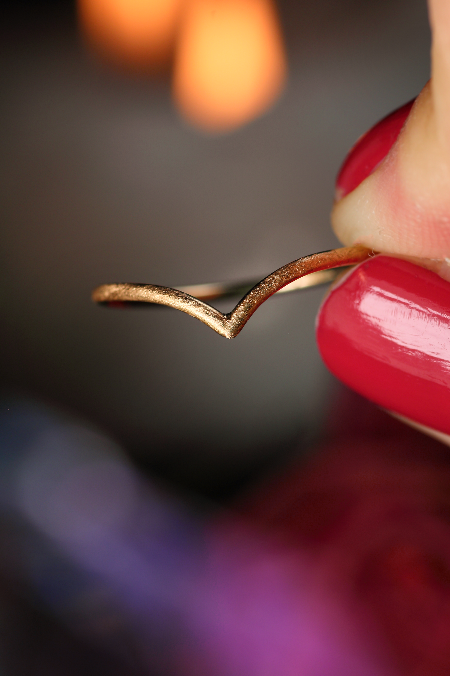 ROSALINA Boho Stapelring · 18 kt Roségold · Satin Finish · alle Ringgrössen erhältlich