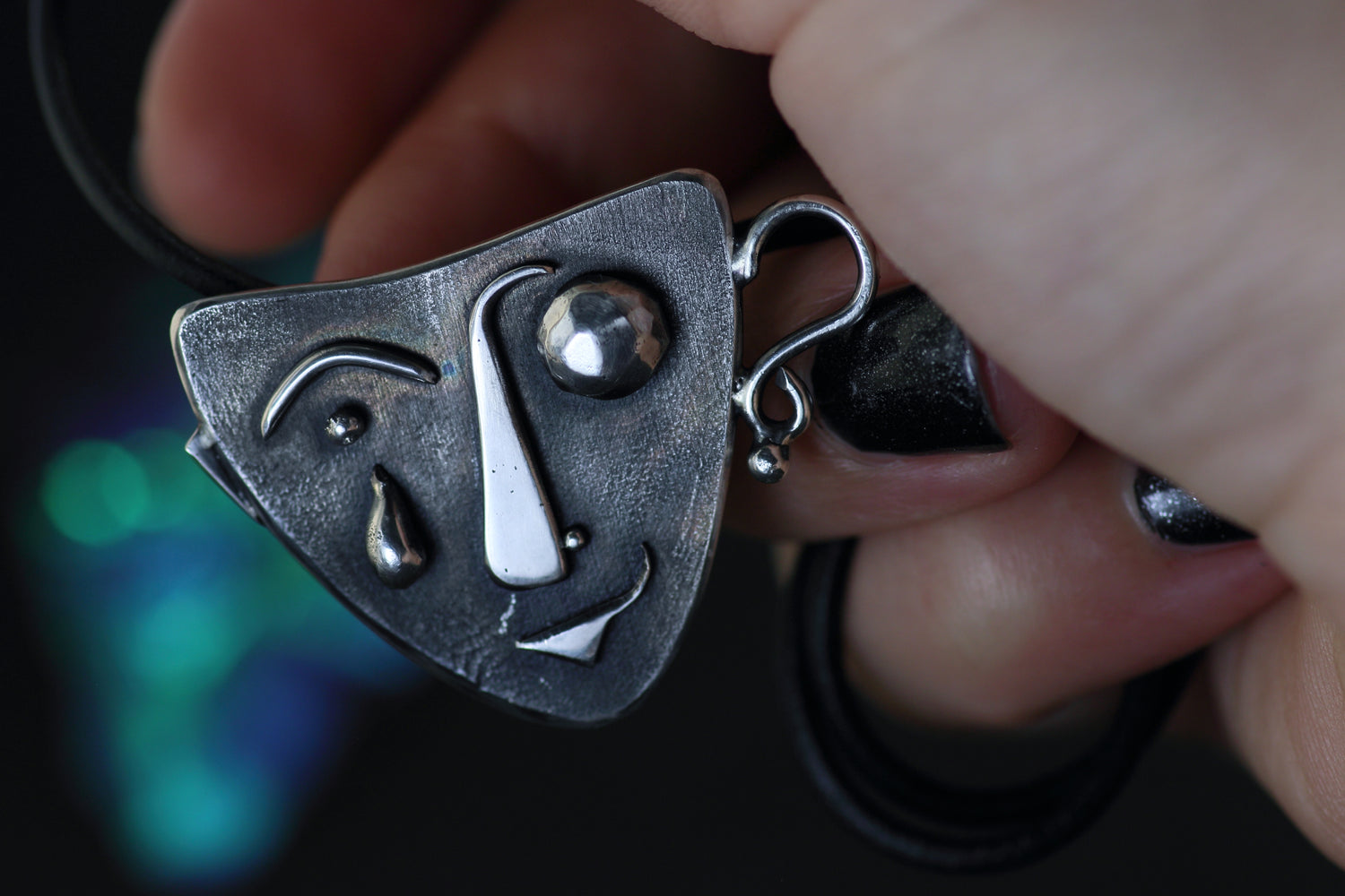 OPHELIA Kunst Maske Silberanhänger · SILVER MIRAGE Serie #3