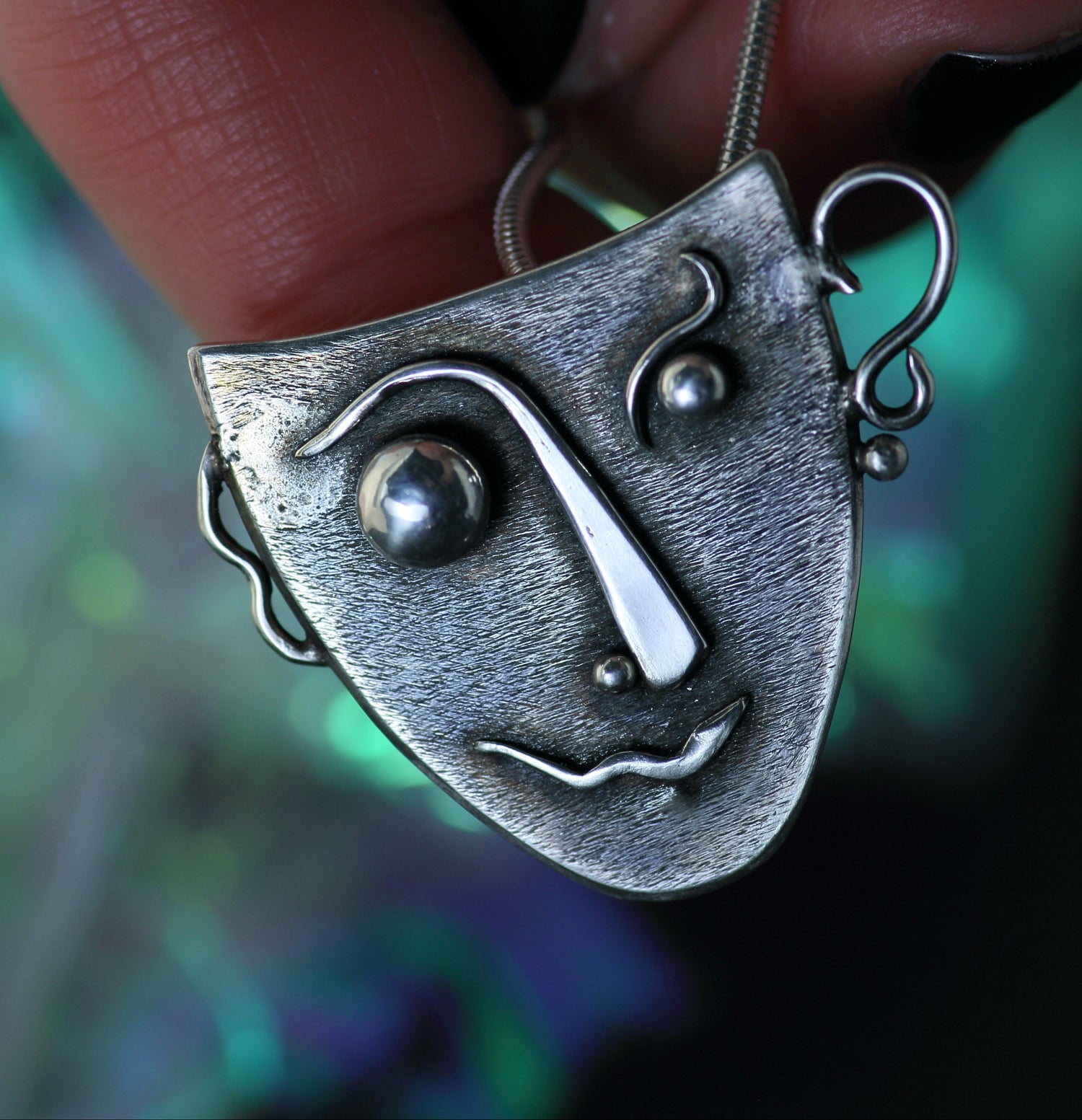 ORPHEUS Kunstmaske Silberanhänger · SILVER MIRAGE Serie #1