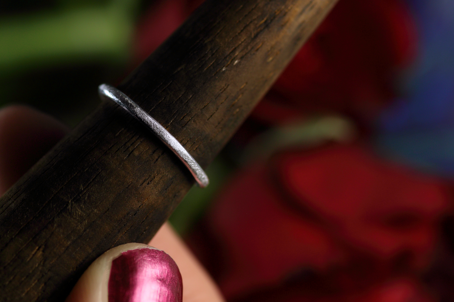 FLORES AMORIS Silberring mit atemberaubenden australischem Opal – Handgemachter, einzigartiger Damenring · Ringgrösse EU 52 - 53