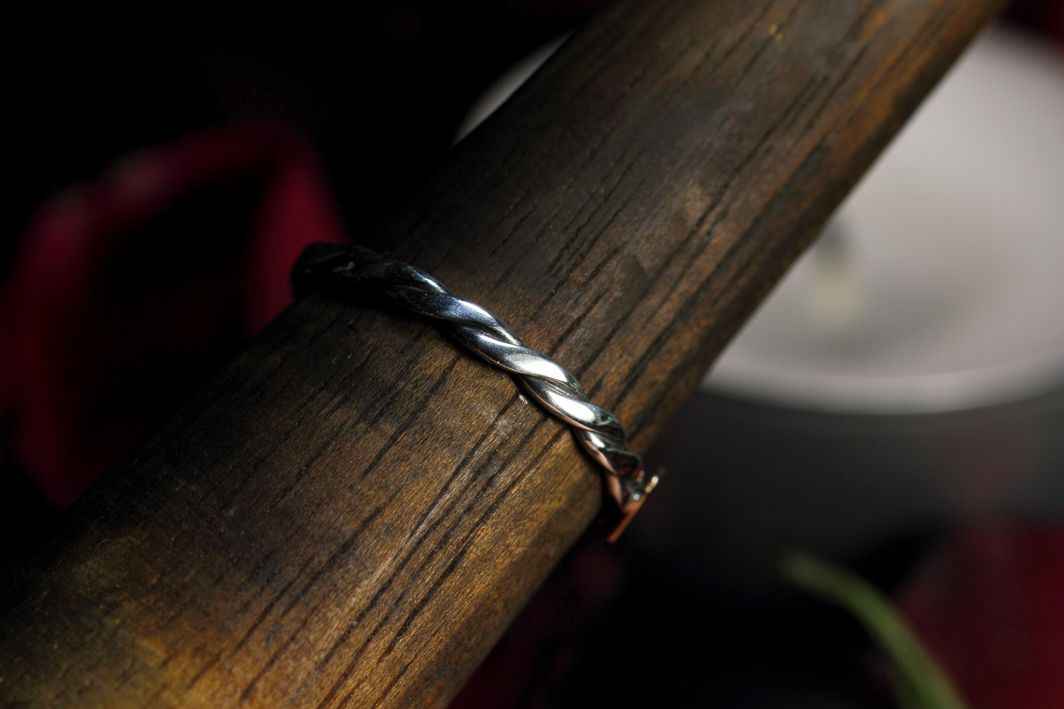 HERZ-AUS-GOLD TWILIGHT Silberring mit 18k Roségold Herz · jede Grösse erhältlich