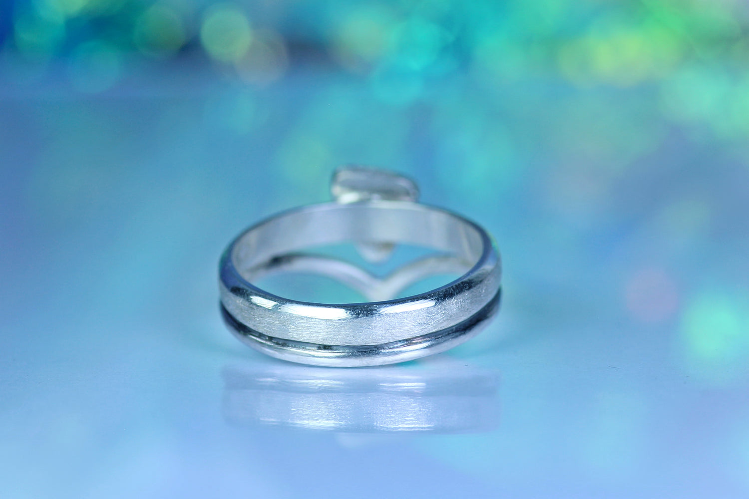 LUNA SERENA Boho Silberring mit australischem Opal · EU 58