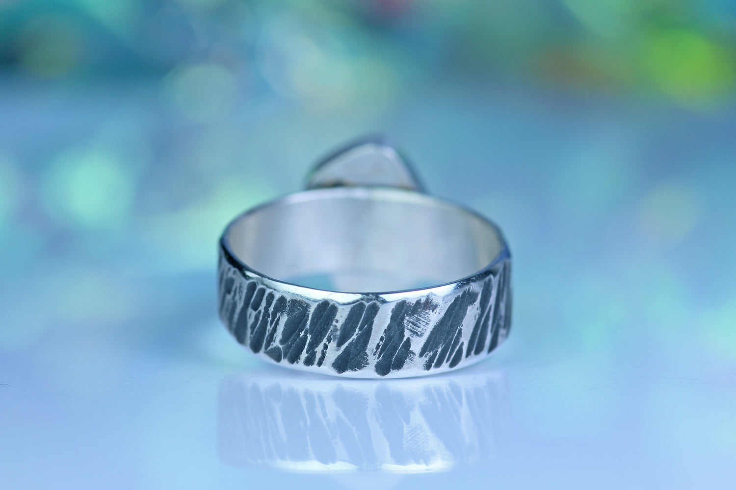 NAMIR INDIGO Silberring mit australischem Opal · EU 59