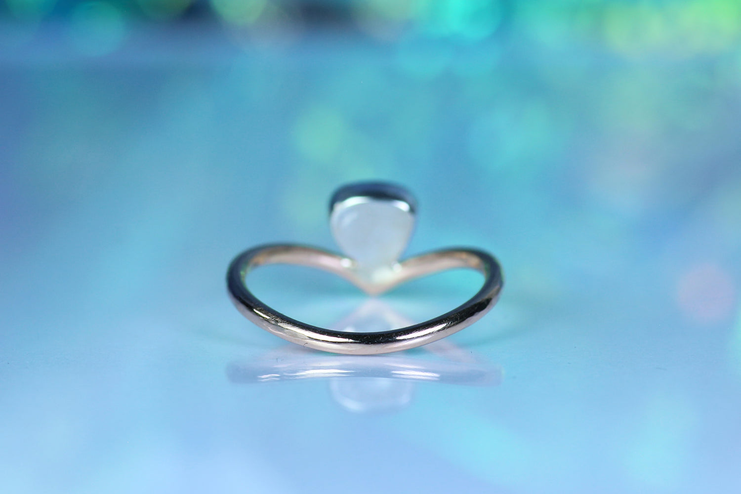 AURORA ETERNA Bicolor Ring in 18k Roségold mit Black Opal in Silber · EU 50 - 51