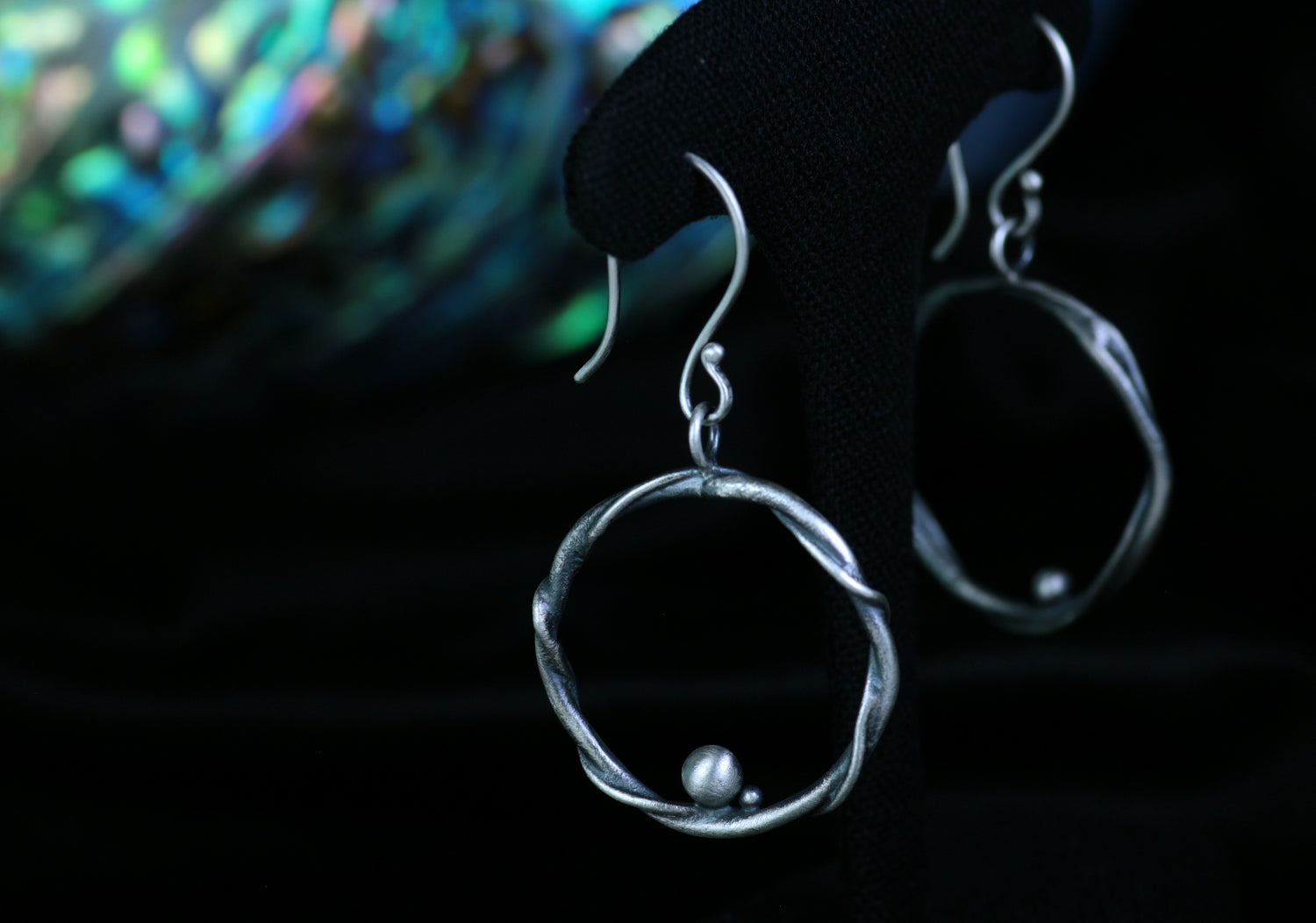 ELARIA Creolen • Organische Designer Ohrringe aus 925 Silber · Unikat