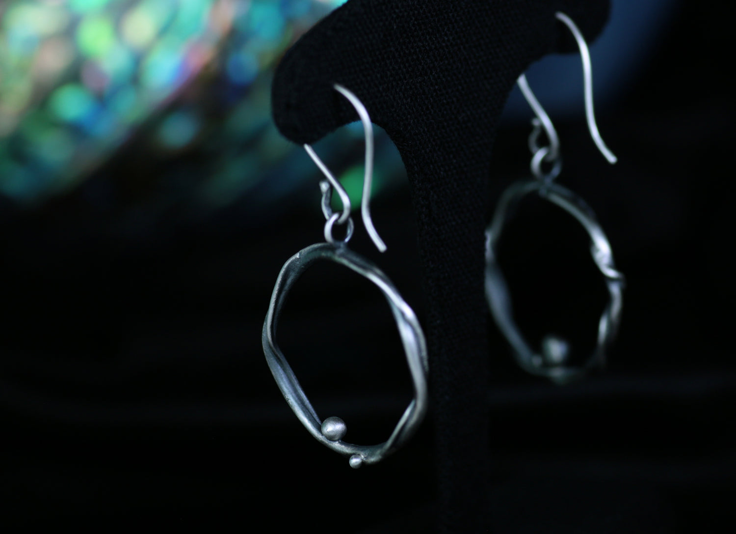 ELARIA Creolen • Organische Designer Ohrringe aus 925 Silber · Unikat