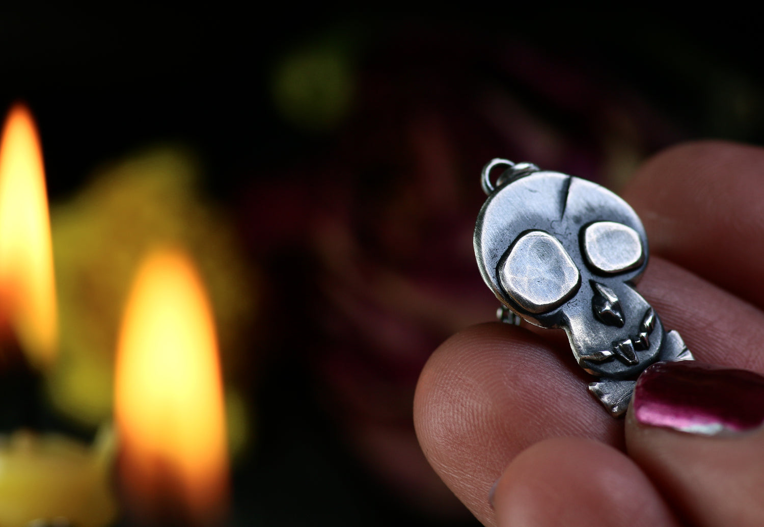 EL NOBLE – Totenkopf Anhänger aus 925er Sterlingsilber · Día de los Muertos
