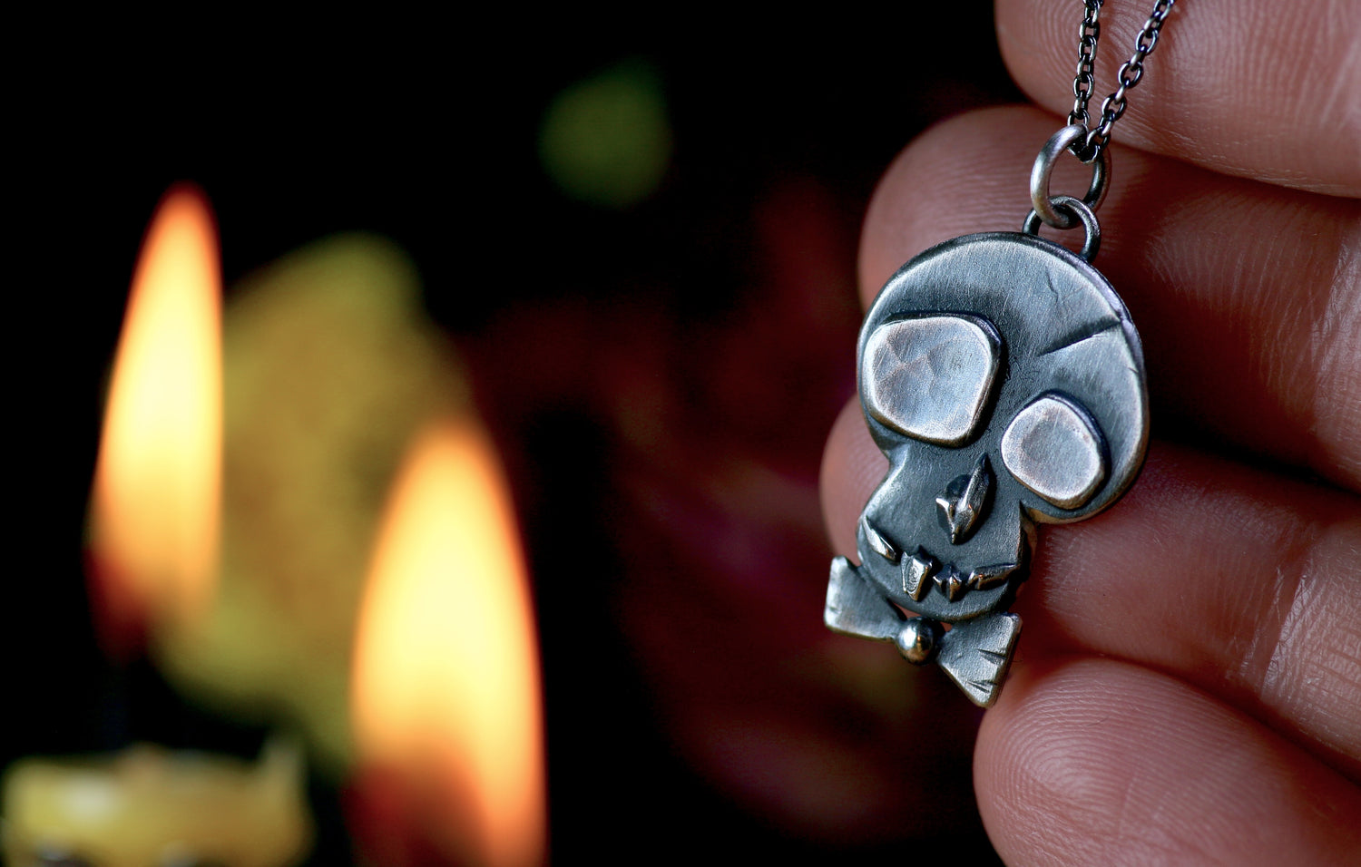 EL NOBLE – Totenkopf Anhänger aus 925er Sterlingsilber · Día de los Muertos