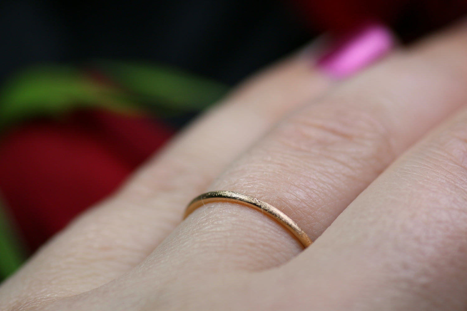 AURORA Ring aus Rosé Gold 18k mit Satin Finish