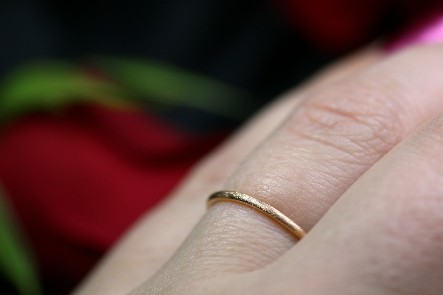 AURORA Ring aus Rosé Gold 18k mit Satin Finish