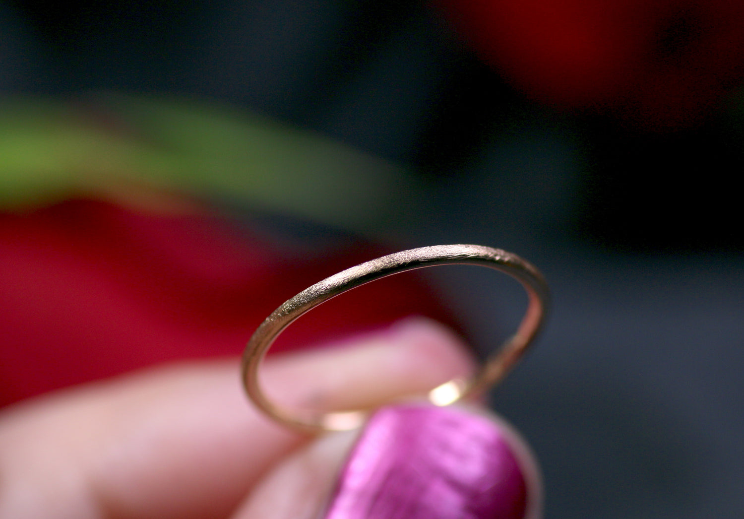 AURORA Ring aus Rosé Gold 18k mit Satin Finish