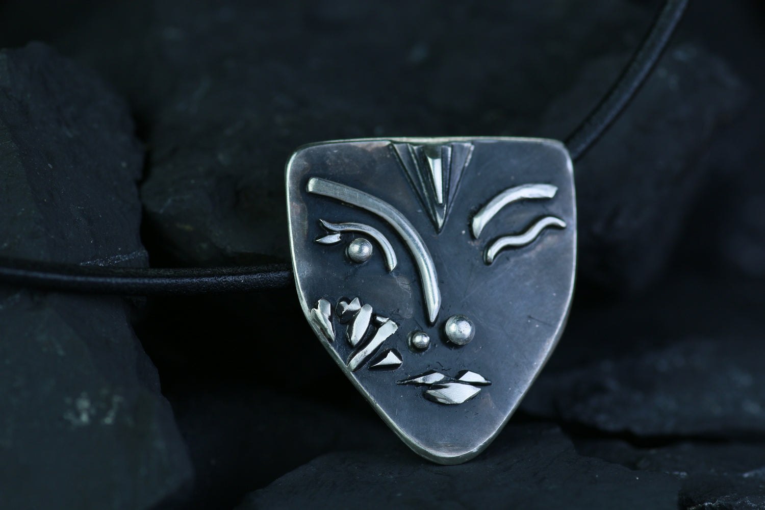 EURYDICE Silberanhänger Kunst Maske · SILVER MIRAGE Serie #4