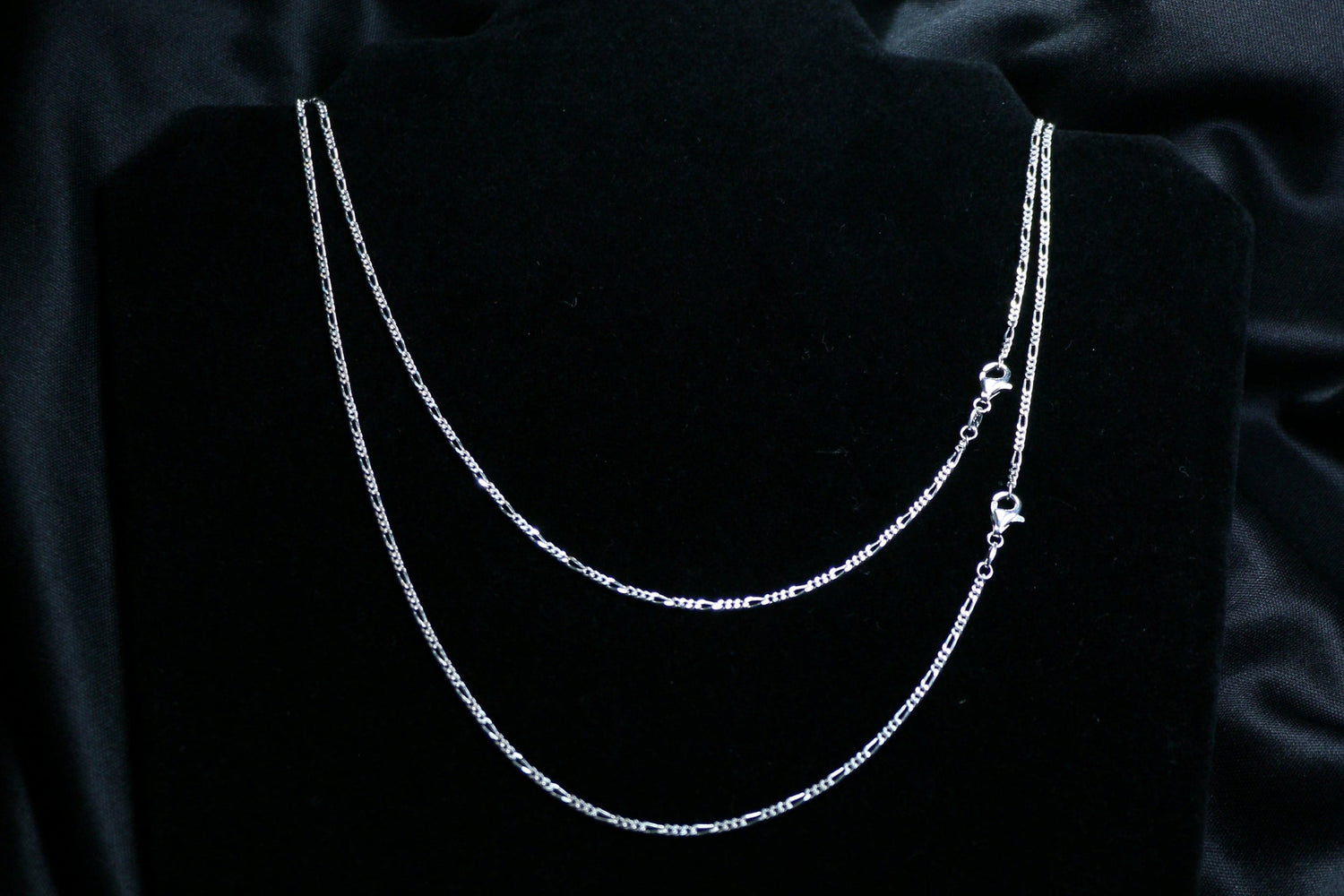 Halskette · Figaro Panzerkette aus 925 Sterling Silber – 42 cm oder 50 cm