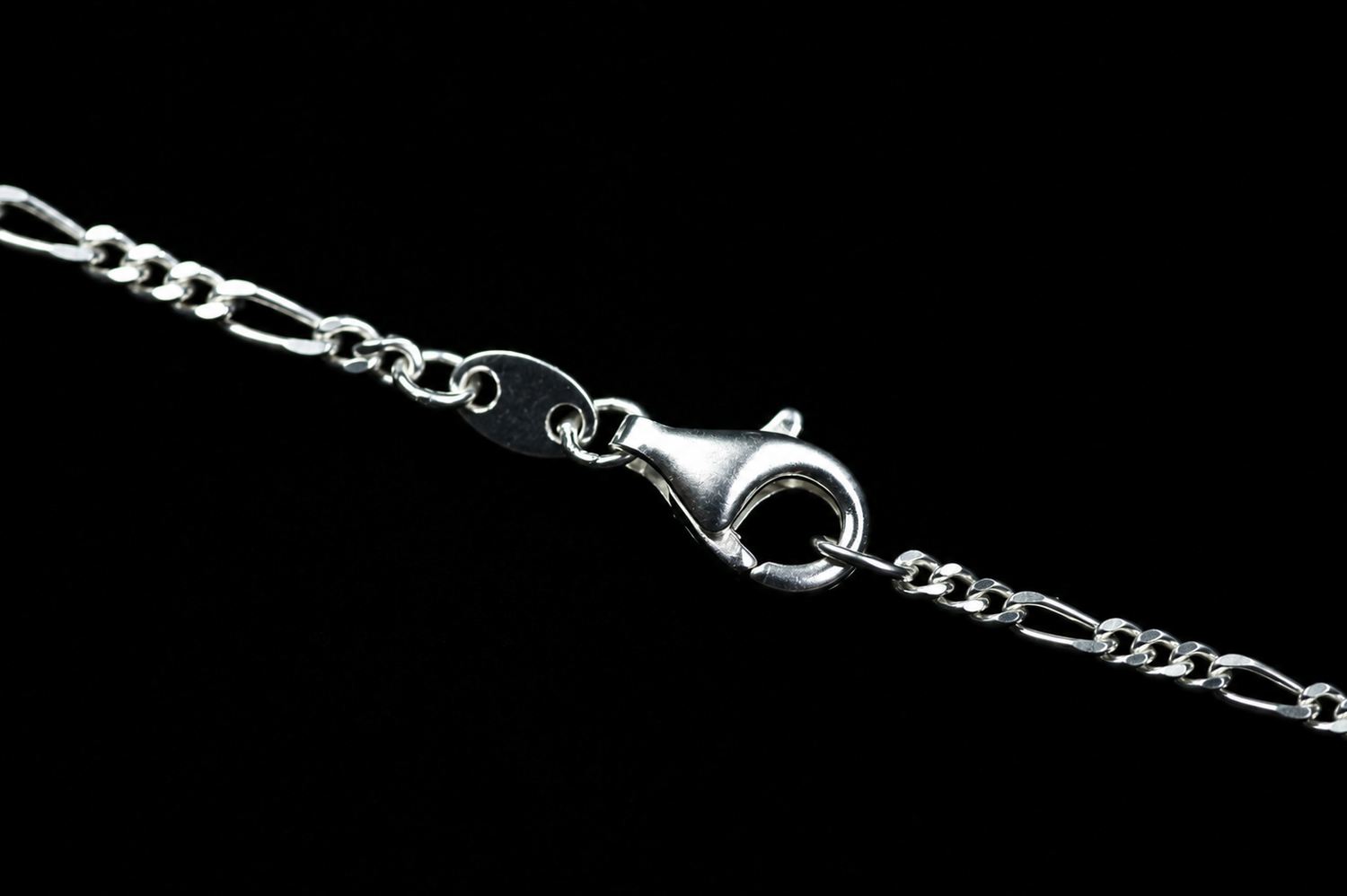 Halskette · Figaro Panzerkette aus 925 Sterling Silber – 42 cm oder 50 cm