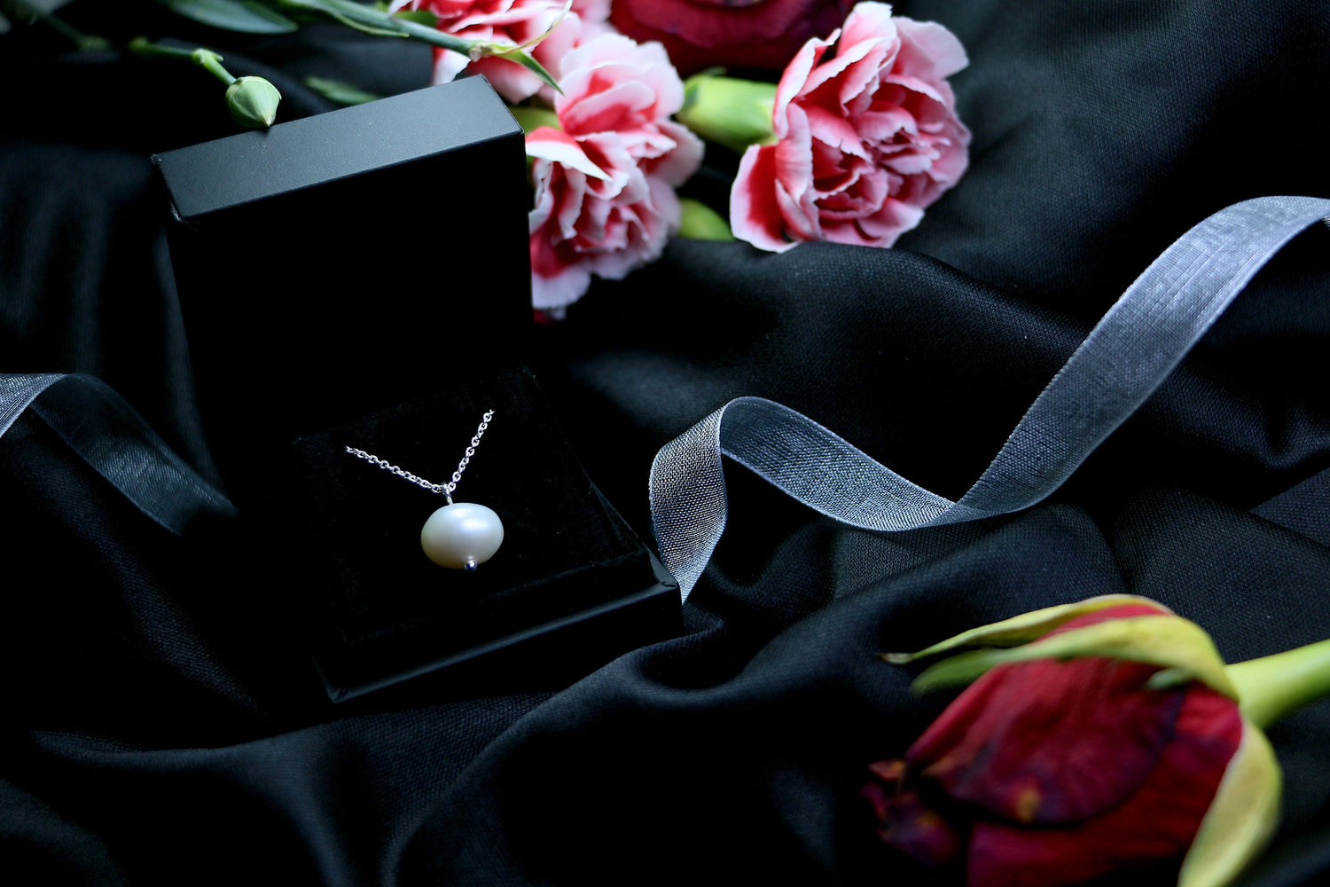 PERLA Ankerkette Silber 925 mit süssem Perlen-Anhänger