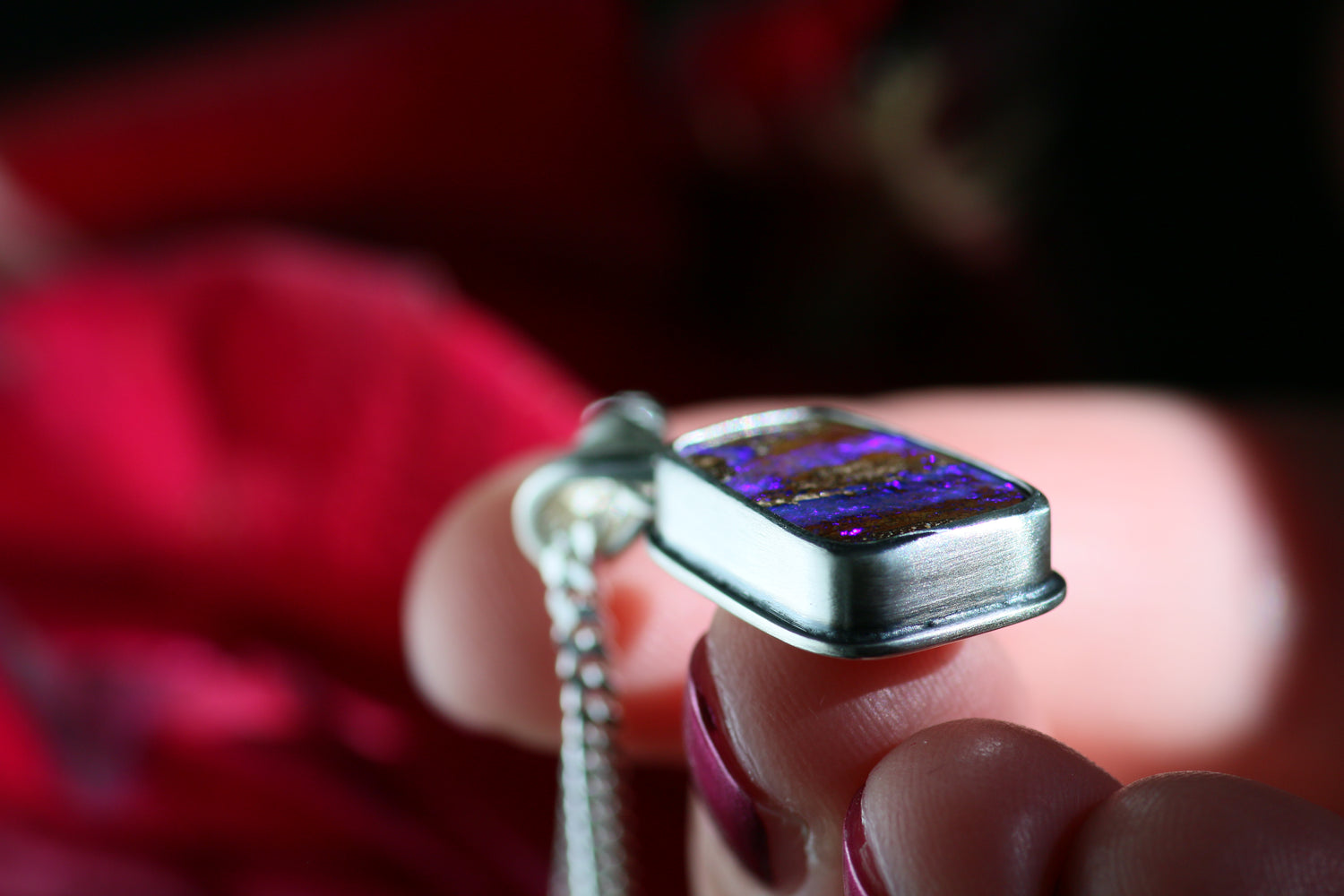 OBRYX PURPURA Silberanhänger mit australischem Opal