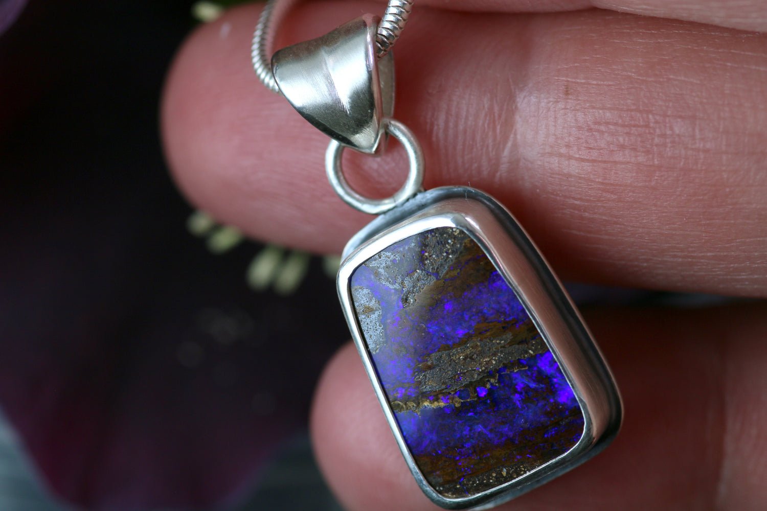 OBRYX PURPURA Silberanhänger mit australischem Opal