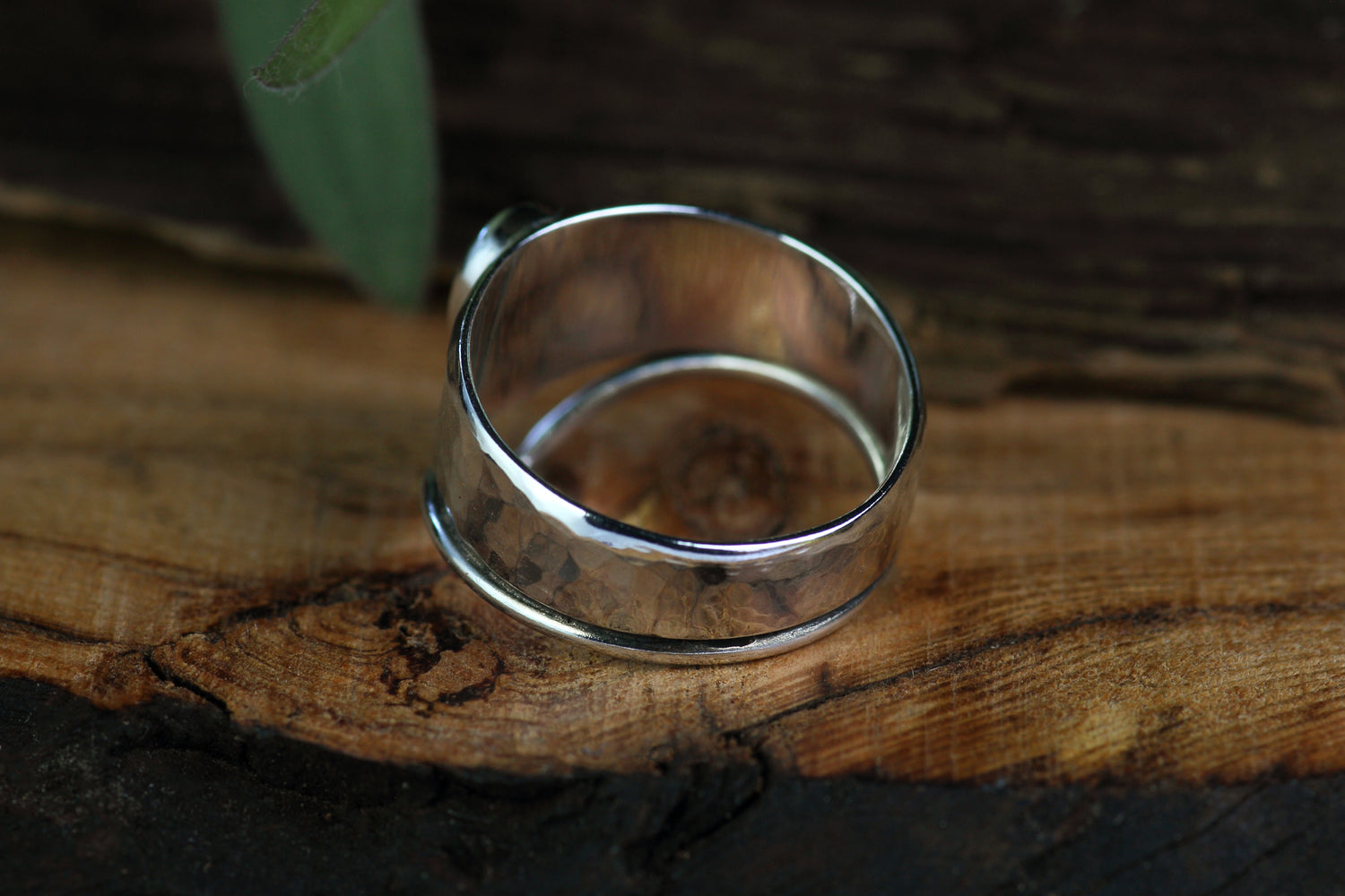 AURA LUNA Zauberhafter Boho Silberring mit Crystal Opal · EU 53