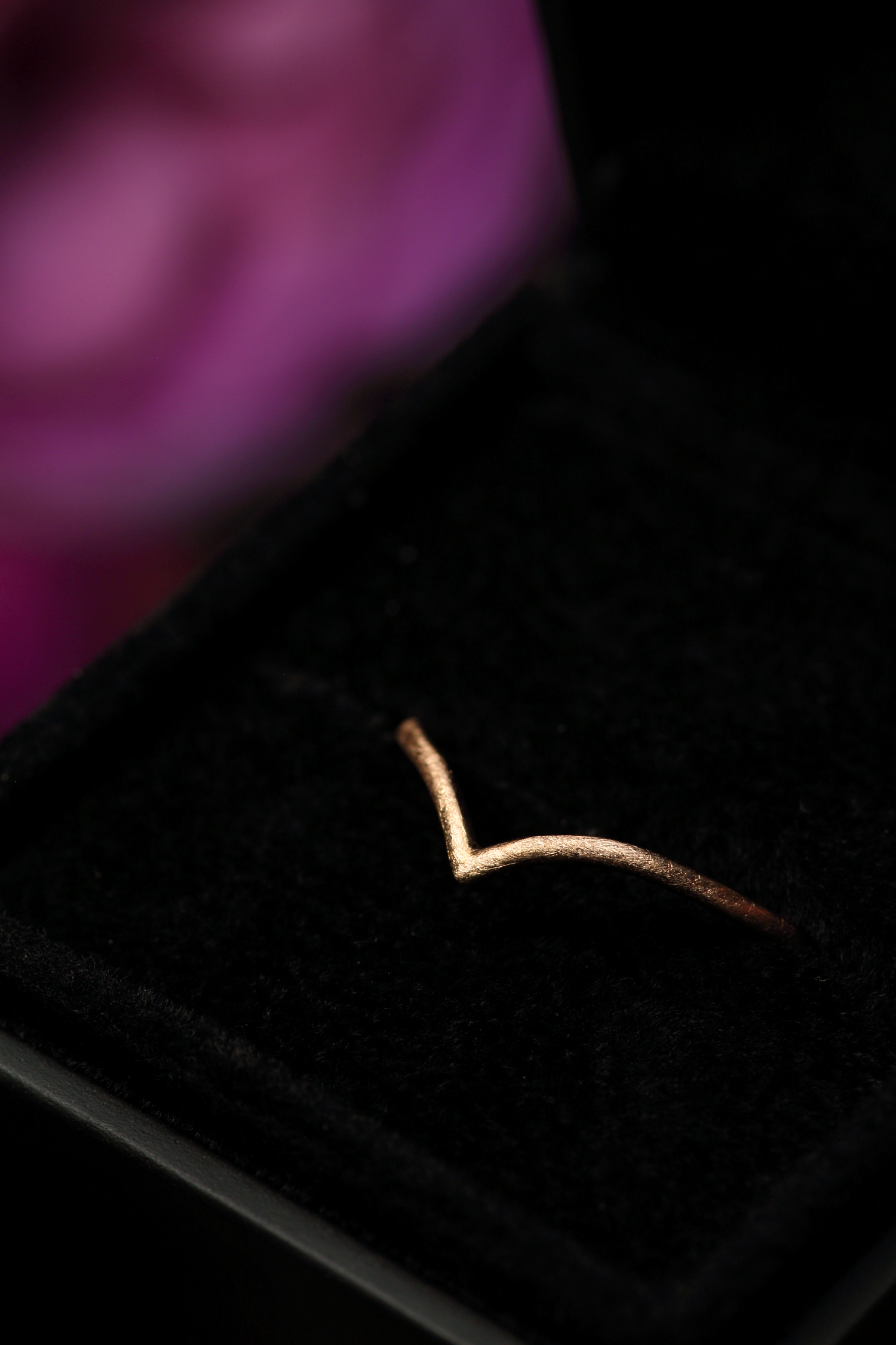 ROSALINA Boho Stapelring · 18 kt Roségold · Satin Finish · alle Ringgrössen erhältlich