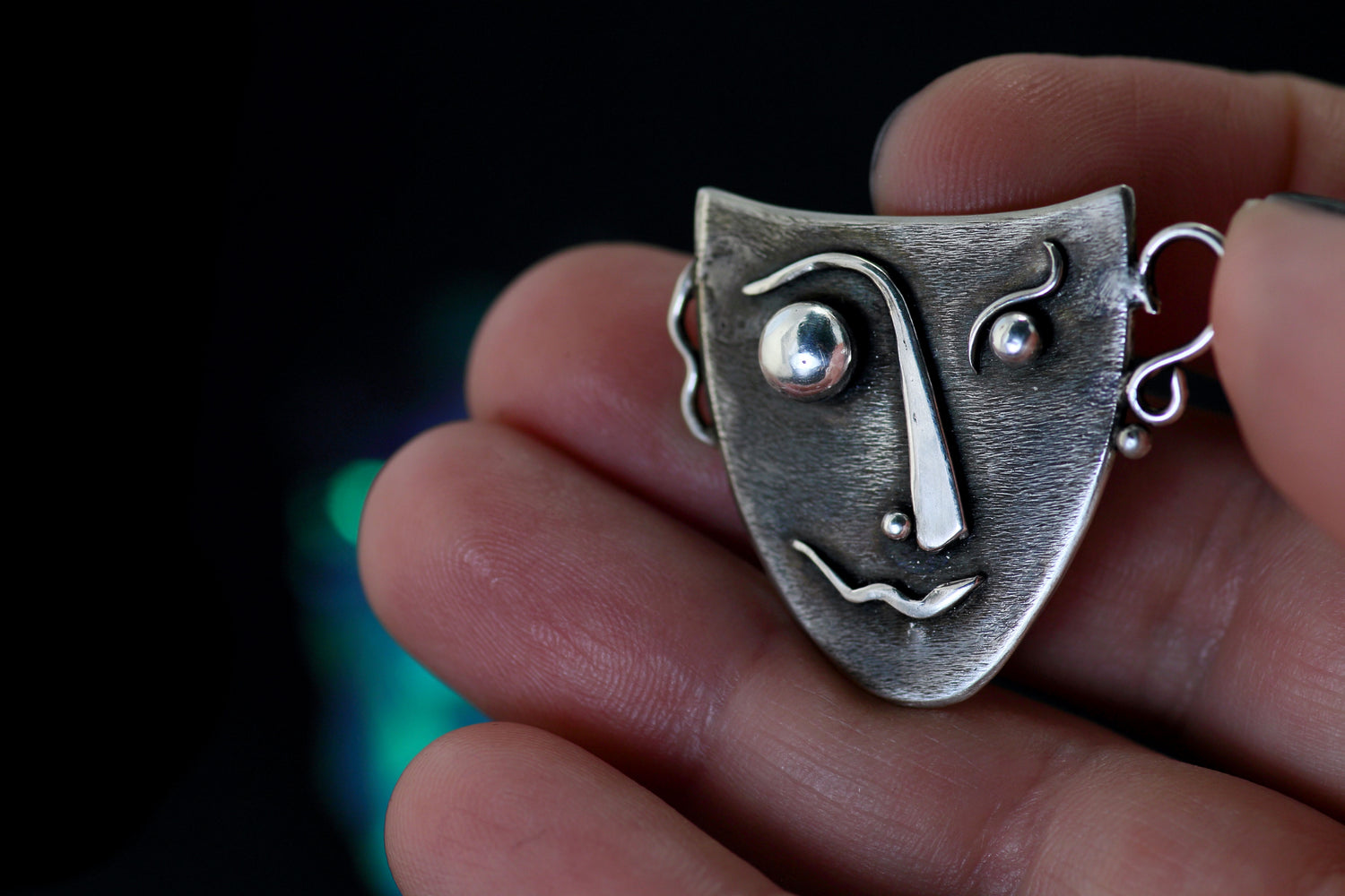 ORPHEUS Kunstmaske Silberanhänger · SILVER MIRAGE Serie #1