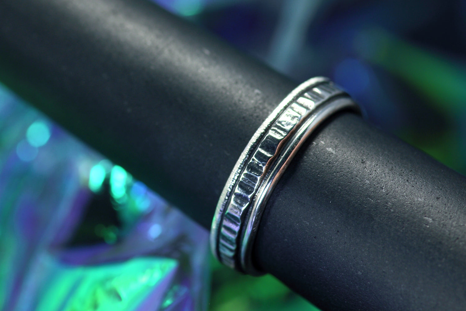 AURORA Bezaubernder Opalring aus Silber 925 · Ringgrösse EU 57 · Unikat