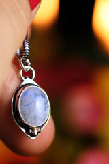 LUMINA Mondstein Anhänger aus 925 Silber · Licht der Seele · Dia de los Muertos