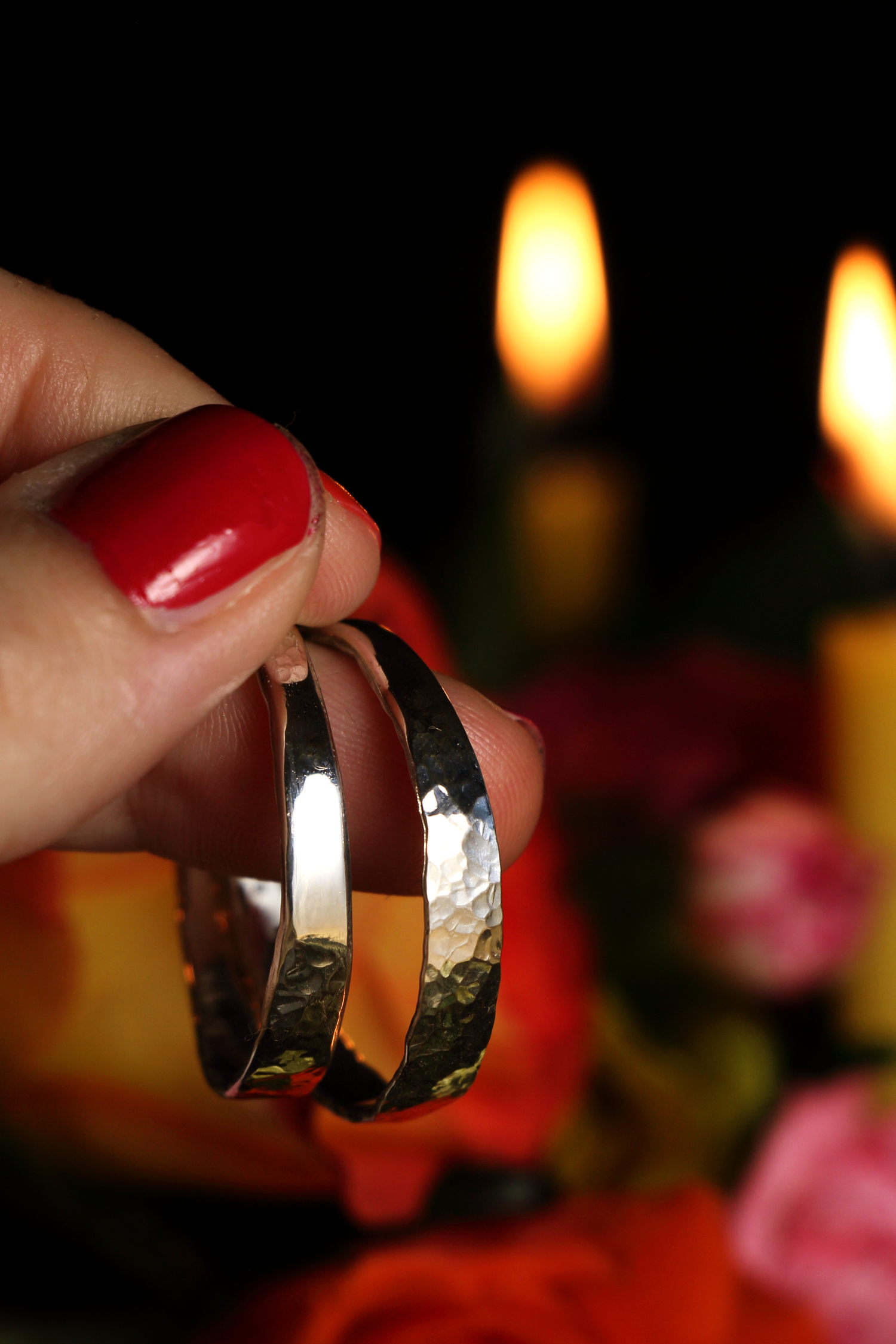 ECLIPSE XL Grosse Creolen aus Silber 925 · mit Hammerschlag-Textur und poliertem Highlight · Boho Silberohrringe · Handgemacht, einzigartig