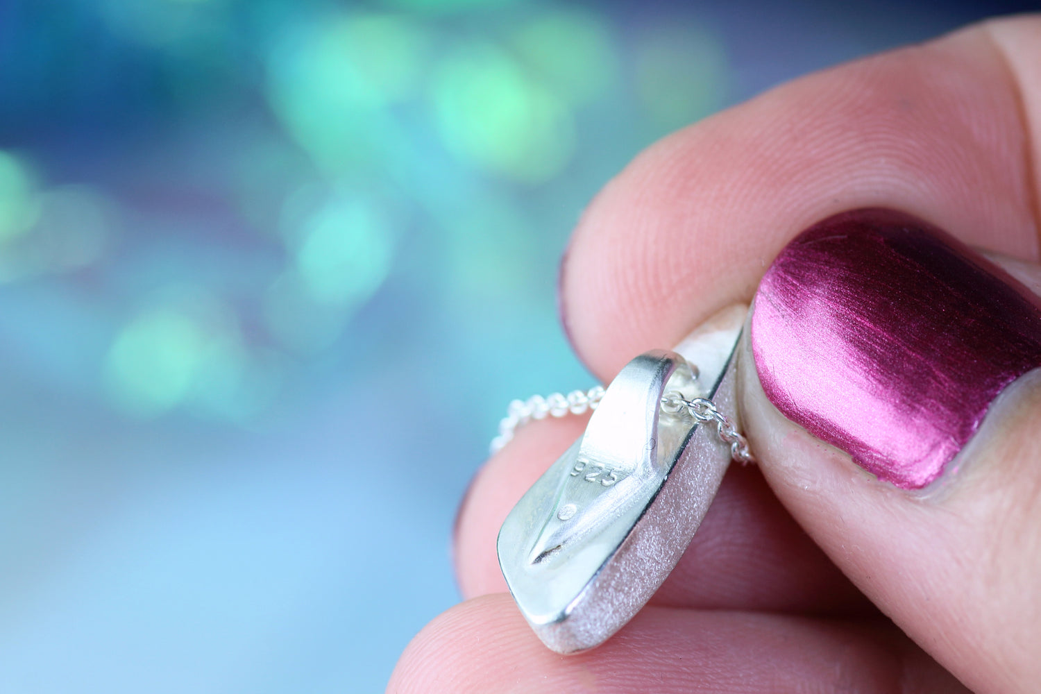 ARCANA NOCTURNA Ankerkette aus Silber 925 mit Opalanhänger