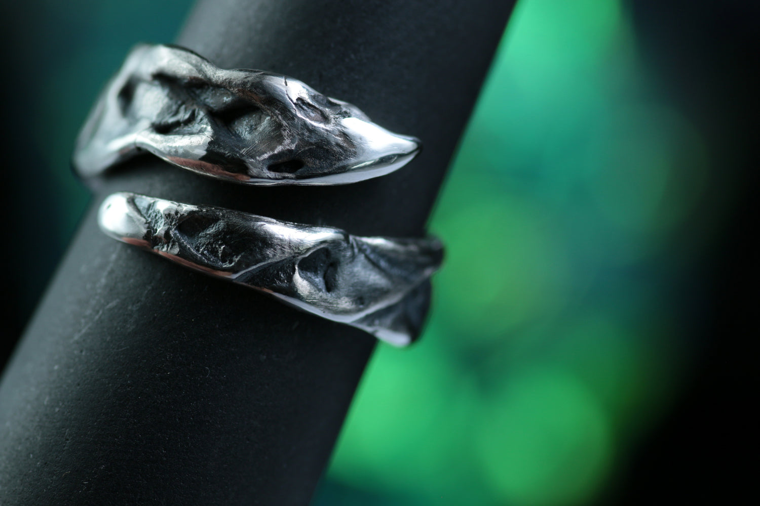 Bague COR MARIS • Bague design ouverte en argent 925 avec structure organique · Précommande