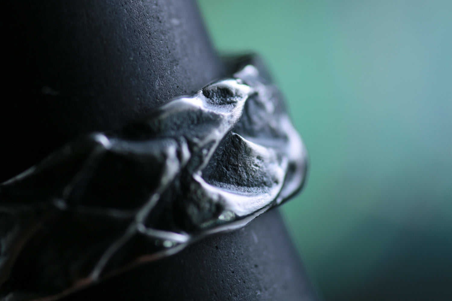 Bague COR MARIS • Bague design ouverte en argent 925 avec structure organique · Précommande