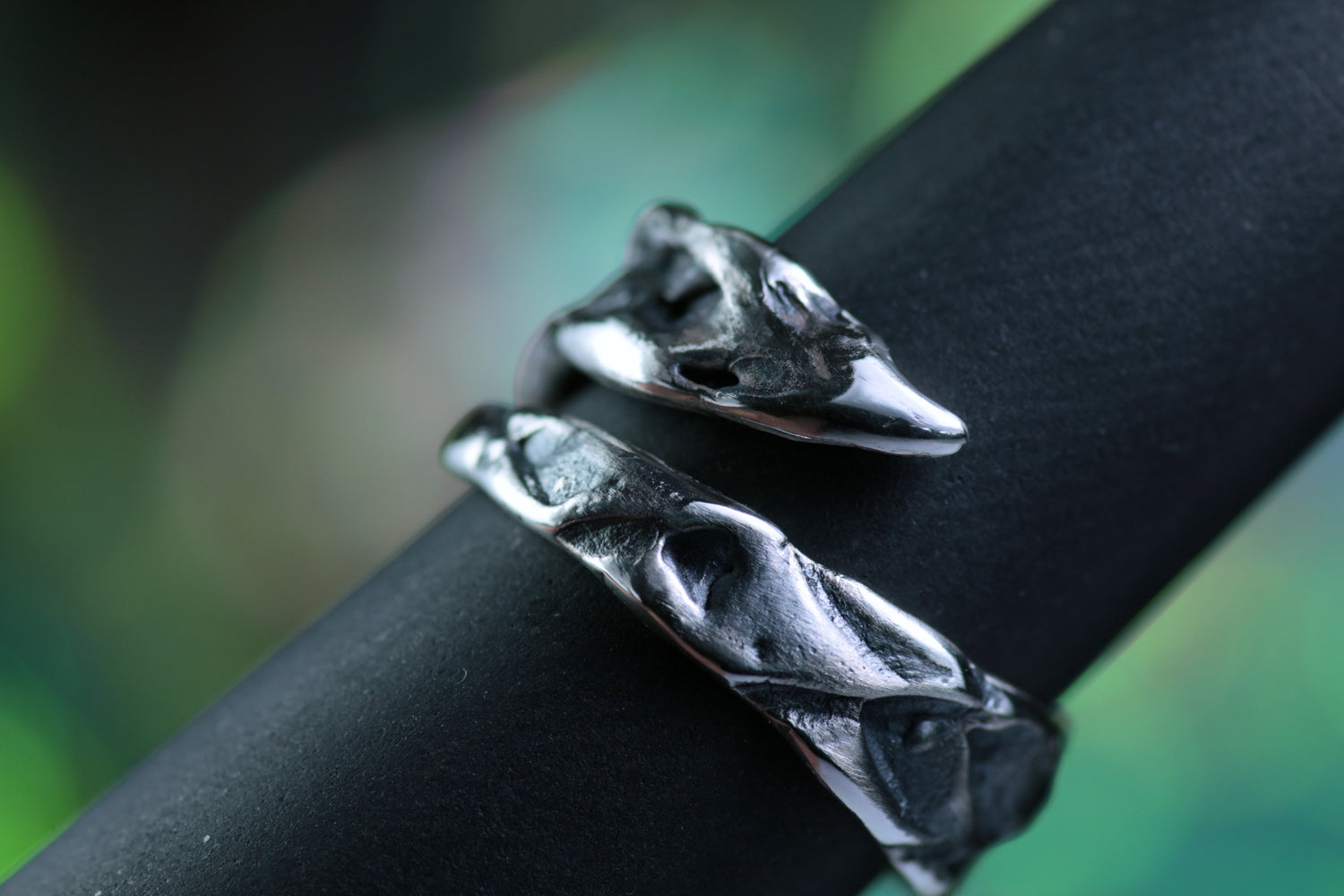 Bague COR MARIS • Bague design ouverte en argent 925 avec structure organique · Précommande