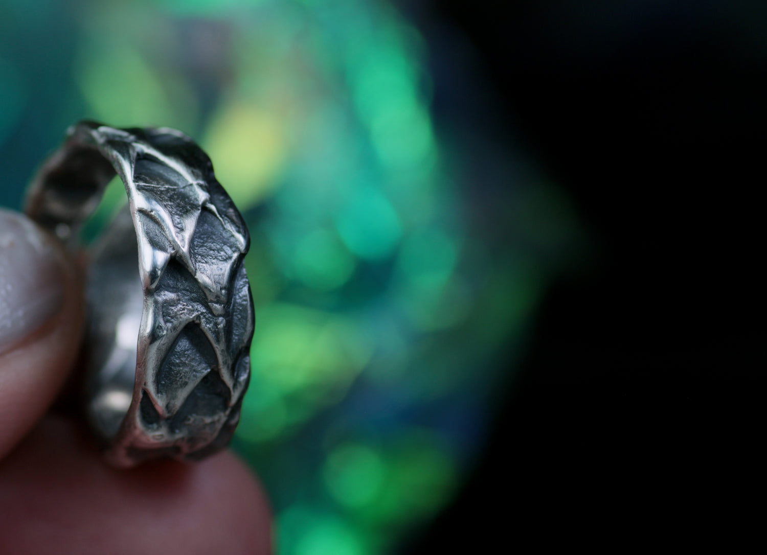 Bague COR MARIS • Bague design ouverte en argent 925 avec structure organique · Précommande