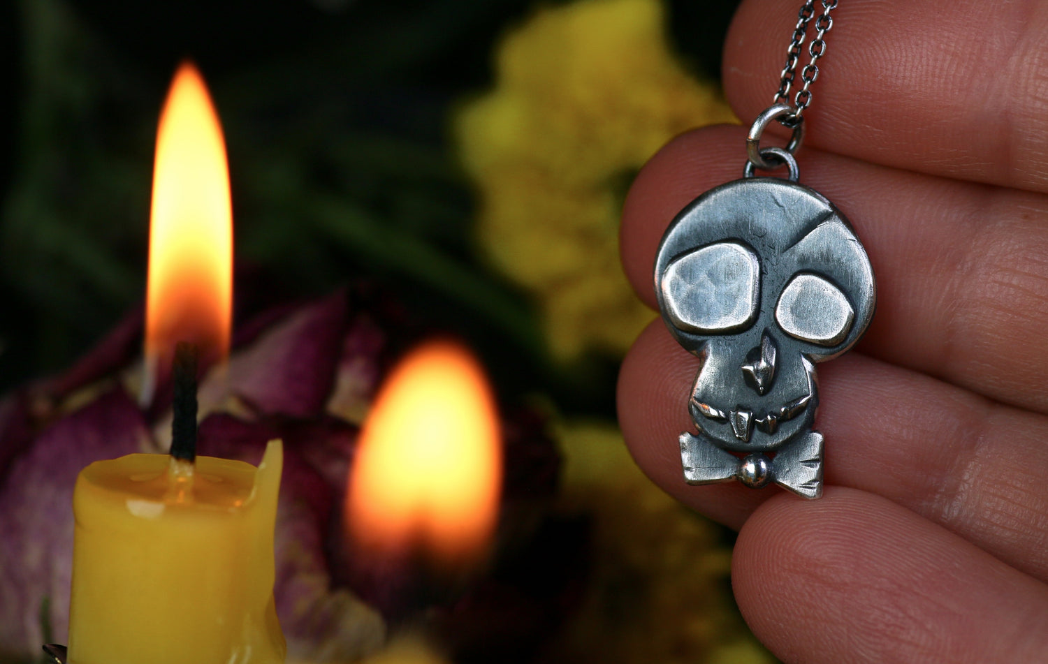 EL NOBLE – Totenkopf Anhänger aus 925er Sterlingsilber · Día de los Muertos