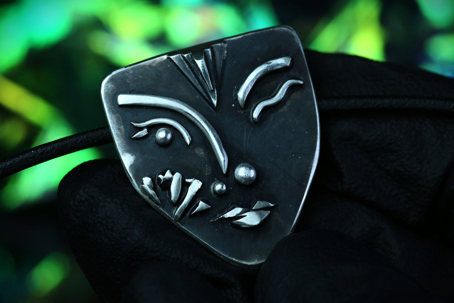 EURYDICE Silberanhänger Kunst Maske · SILVER MIRAGE Serie #4