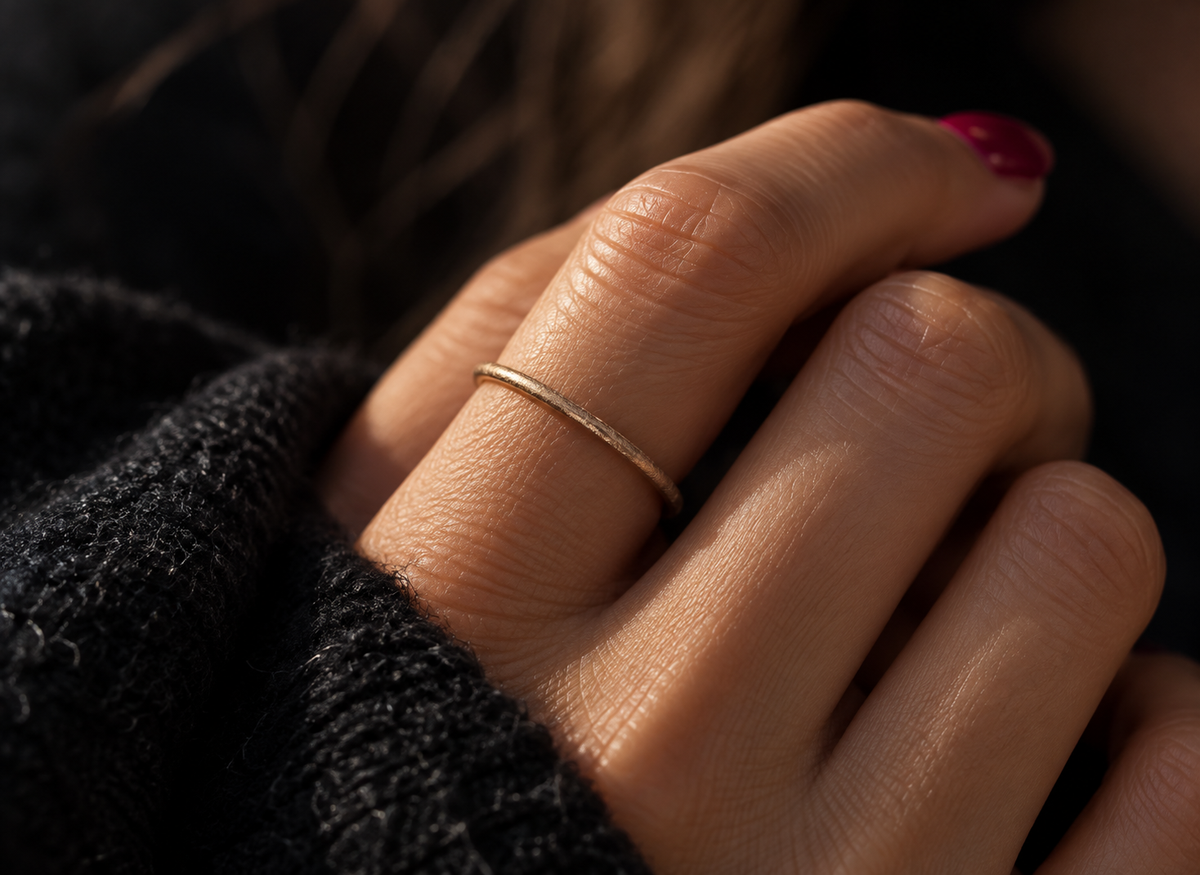 AURORA Ring aus Rosé Gold 18k mit Satin Finish