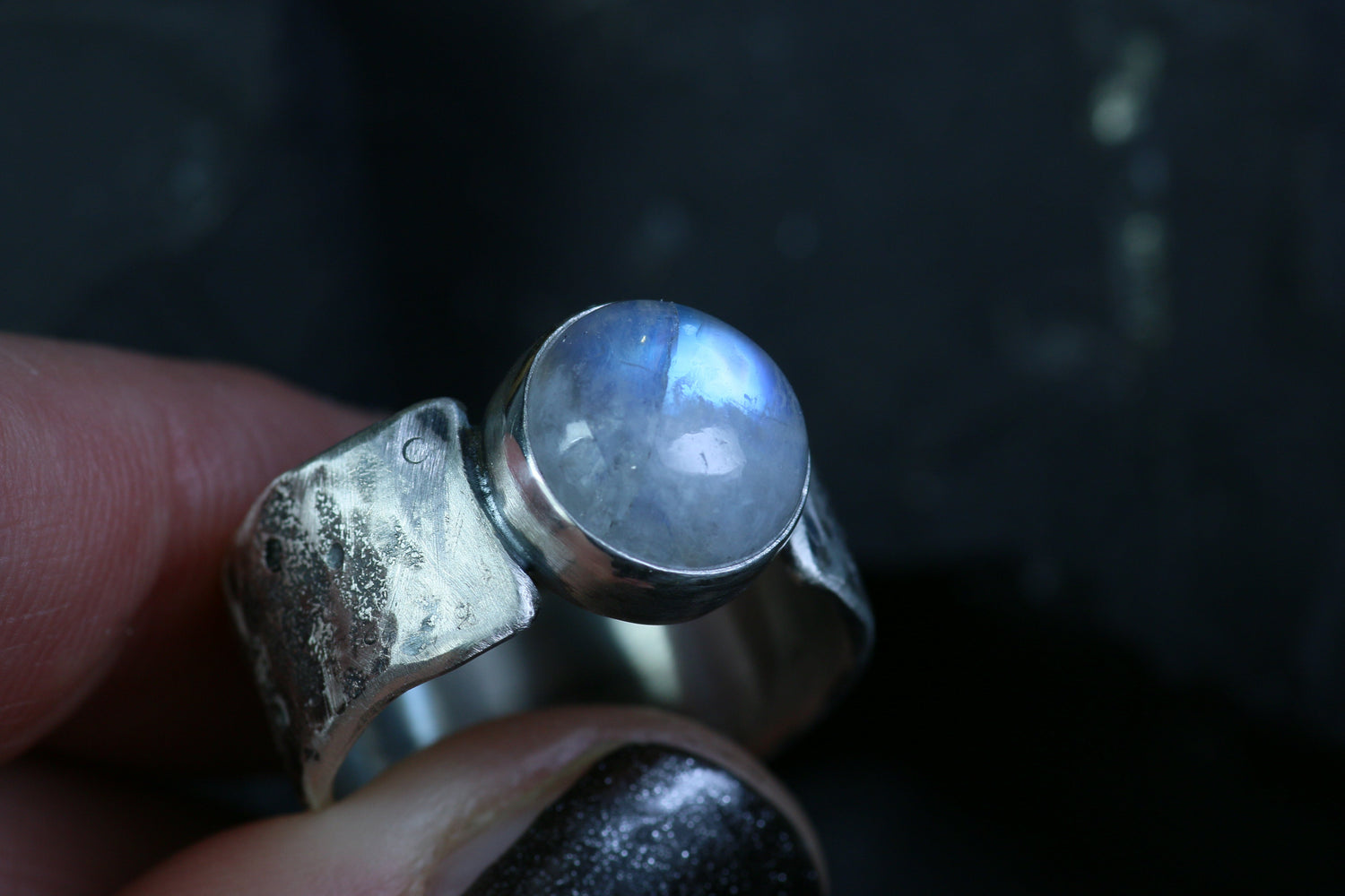 LUNA SELENA Moonstone Ring · One-of-a-kind in Sterling Silver 925