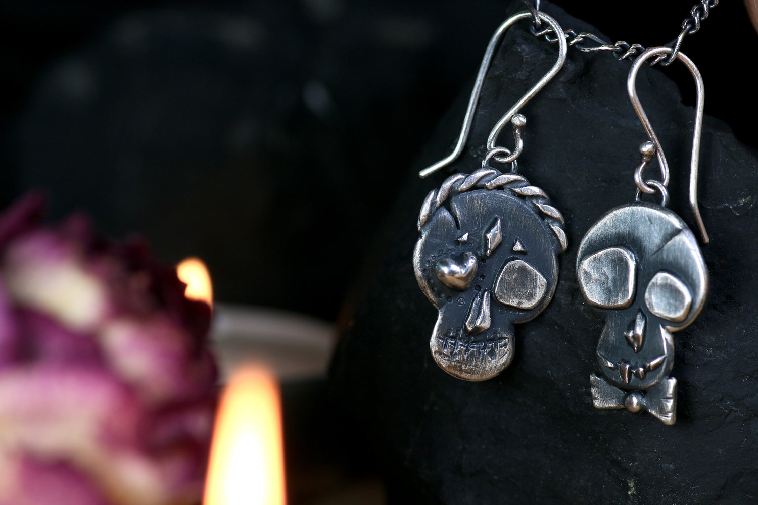 LOS UNIDOS Totenkopf Ohrringe aus Silber 925 · Día de los Muertos · Mix & Match