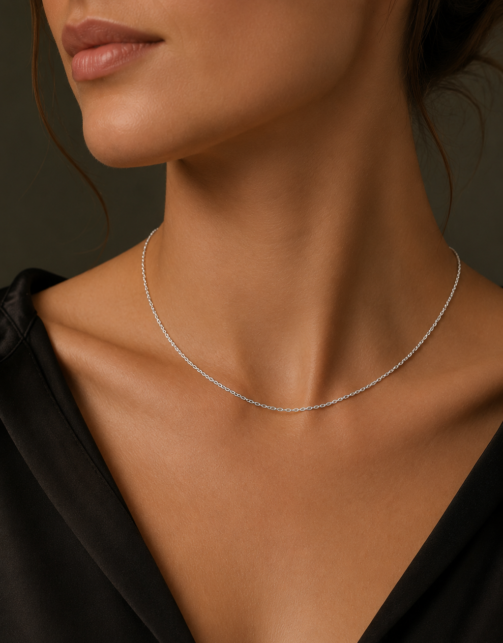 Halskette · Ankerkette aus 925 Sterling Silber – 42 cm oder 50 cm