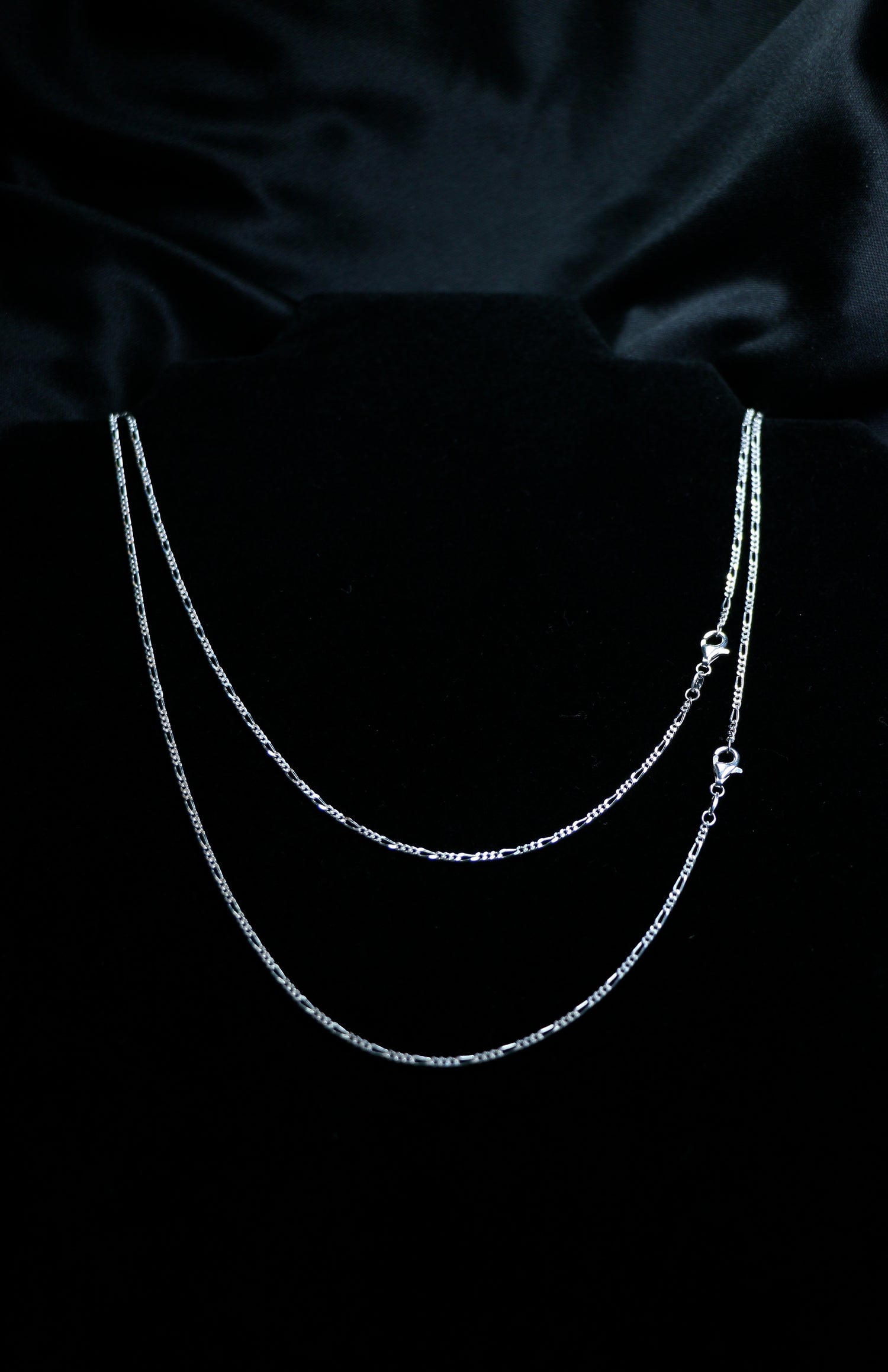 Halskette · Figaro Panzerkette aus 925 Sterling Silber – 42 cm oder 50 cm