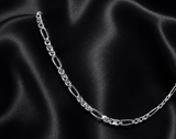 Halskette · Figaro Panzerkette aus 925 Sterling Silber – 42 cm oder 50 cm
