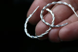 SPIRA Creolen · Silber 925 · Grosse gedrehte Spiralohrringe mit Statement-Charakter