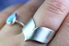 Silberschmuck Mermaid Tail, Meerjungfrauenflosse aus Silber 925, Silberring Mermaid Style