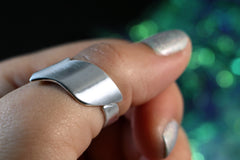 Silberschmuck Mermaid Tail, Meerjungfrauenflosse aus Silber 925, Silberring Mermaid Style