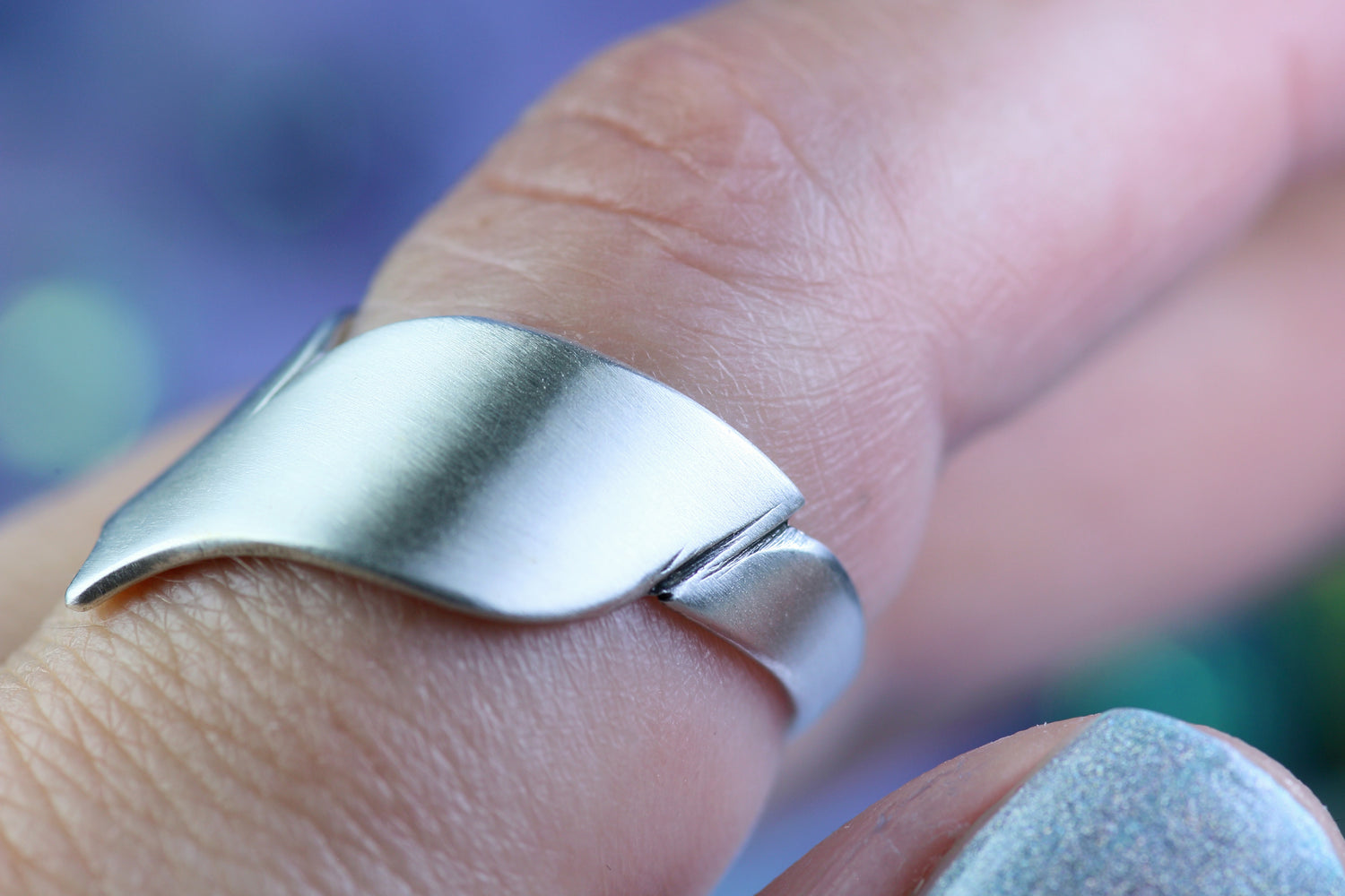 Silberschmuck Mermaid Tail, Meerjungfrauenflosse aus Silber 925, Silberring Mermaid Style