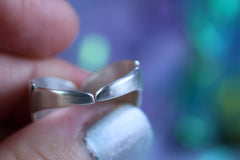 Silberschmuck Mermaid Tail, Meerjungfrauenflosse aus Silber 925, Silberring Mermaid Style