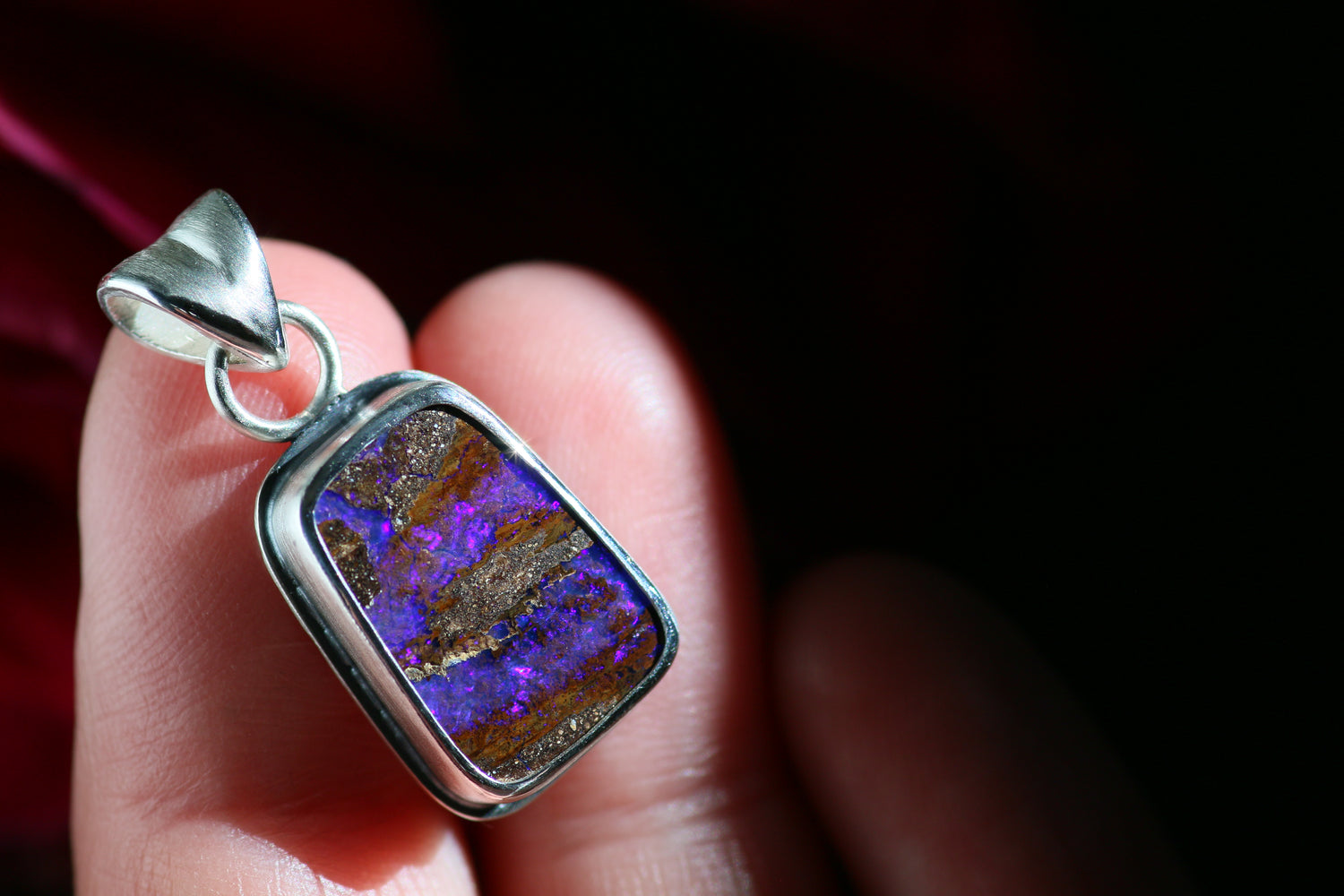 OBRYX PURPURA Silberanhänger mit australischem Opal