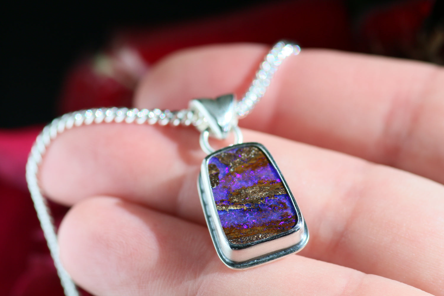OBRYX PURPURA Silberanhänger mit australischem Opal