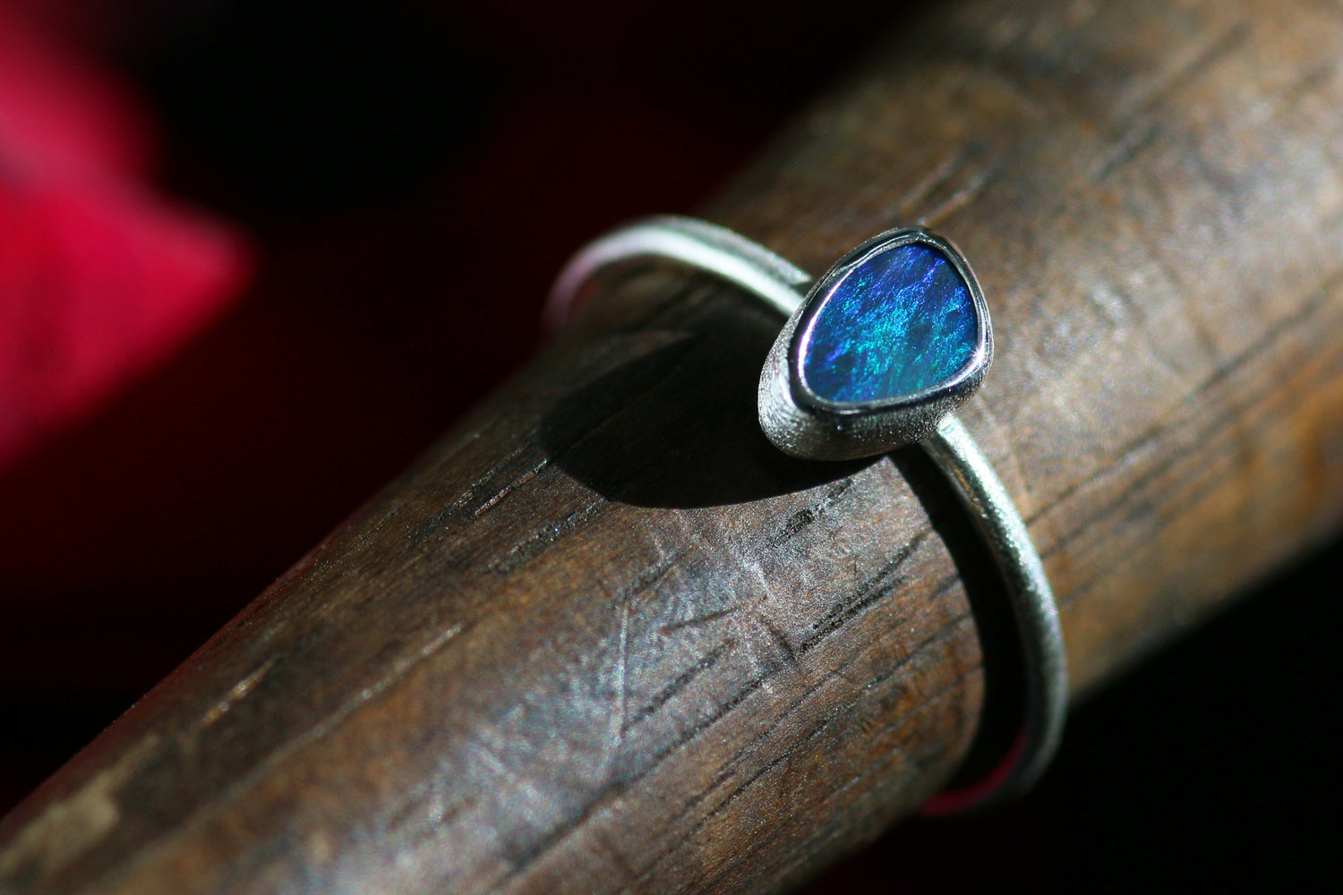 PAON Opal Ring aus Silber 925 · Ringgrösse EU 51-52